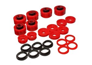 Ford F250 Body Mount Set - Energy Suspension - Hyper-Flex Polyurethane - Red - `05-`07